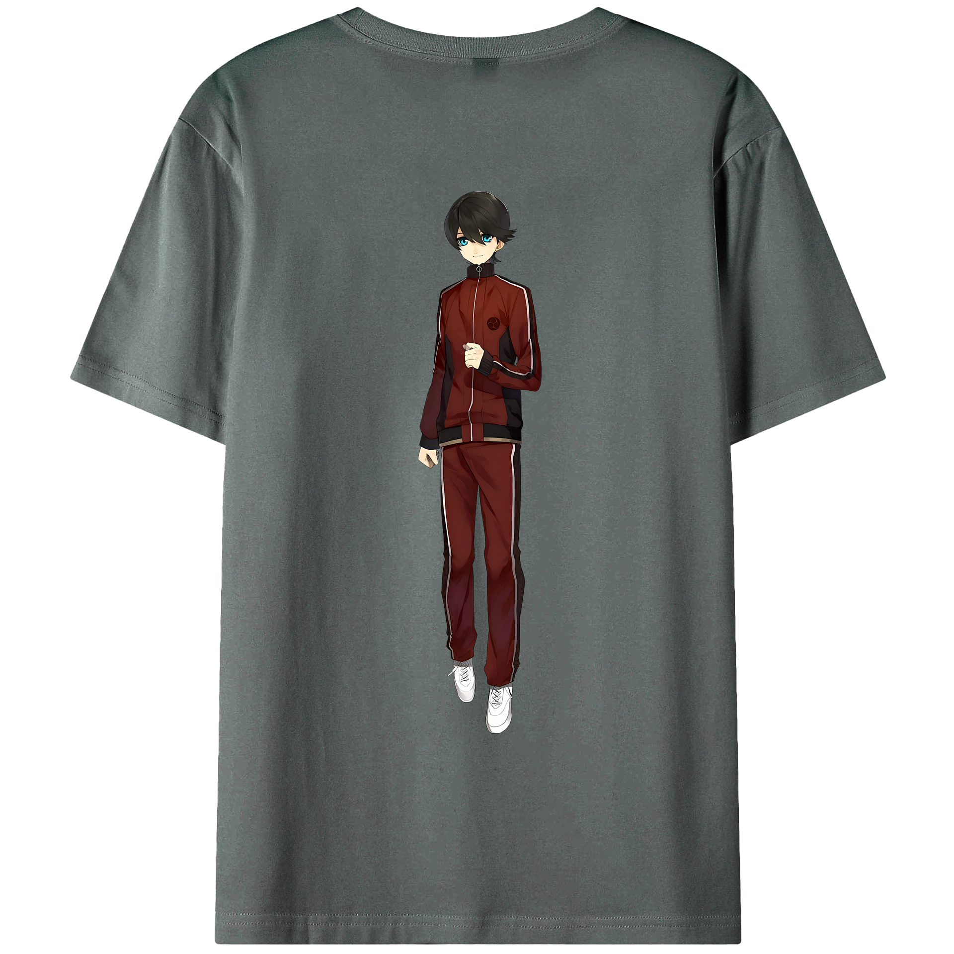 （画像用） 刀剣乱舞 Touken Ranbu 綿100％ メンズ半袖Tシャツ（バックプリント） 通気性